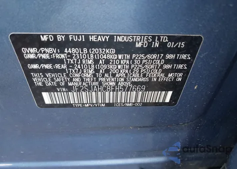 2015 Subaru Forester 2.5I Limited из США, поврежденный, VIN JF2SJAHC8FH577669